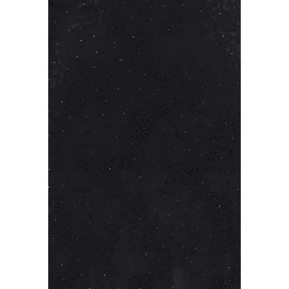 Nissa Black Polyester Cocktail Dress
