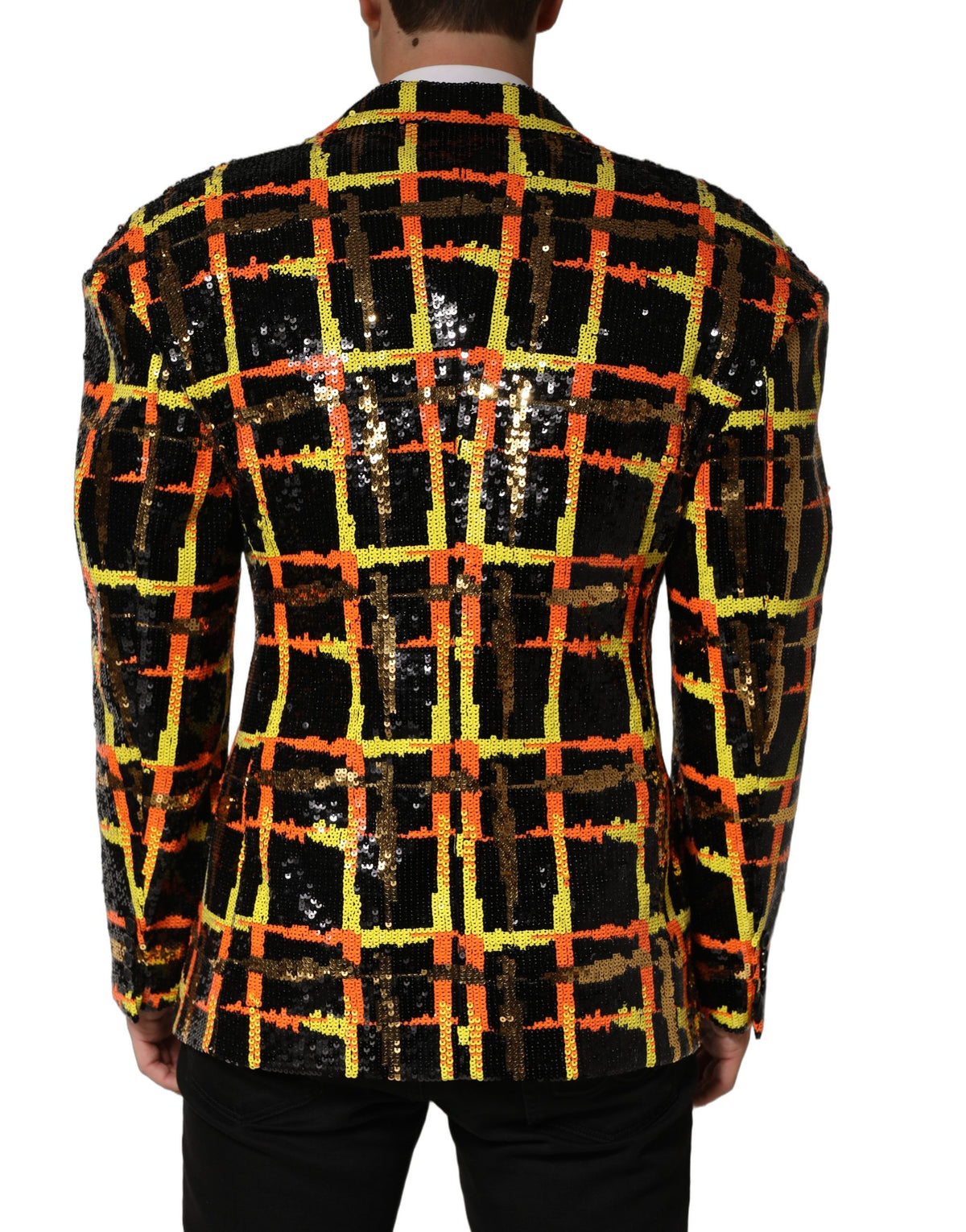 Dolce & Gabbana Multicolor Sequin Embellished Double Breasted Jacket