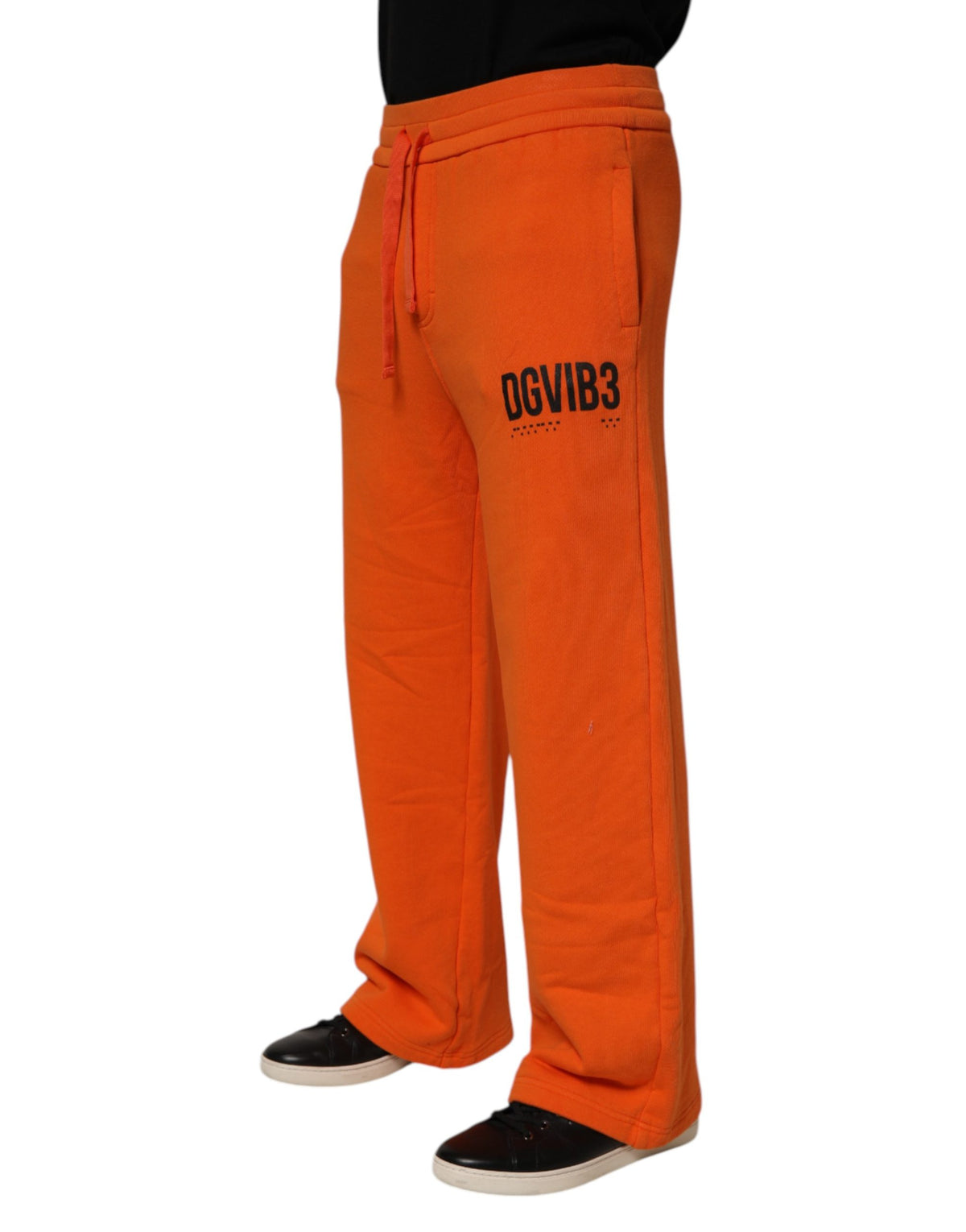 Dolce & Gabbana Orange Cotton DGVIB3 Men Trackpants Pants