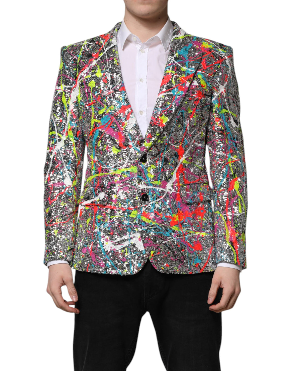 Dolce & Gabbana Multicolor SICILIA 2 Buttons Jacket Suit