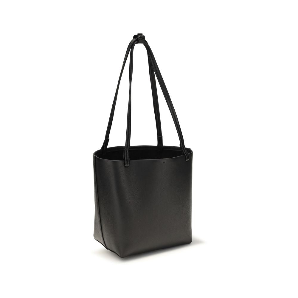 The Row Black Calf Leather Bos Taurus Shoulder Bag