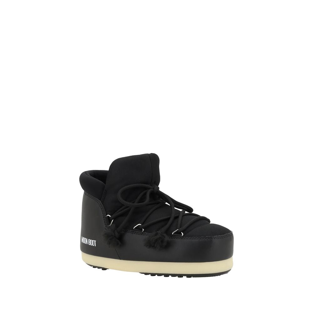 Moon Boot Black Polyester Lace-Up Boots