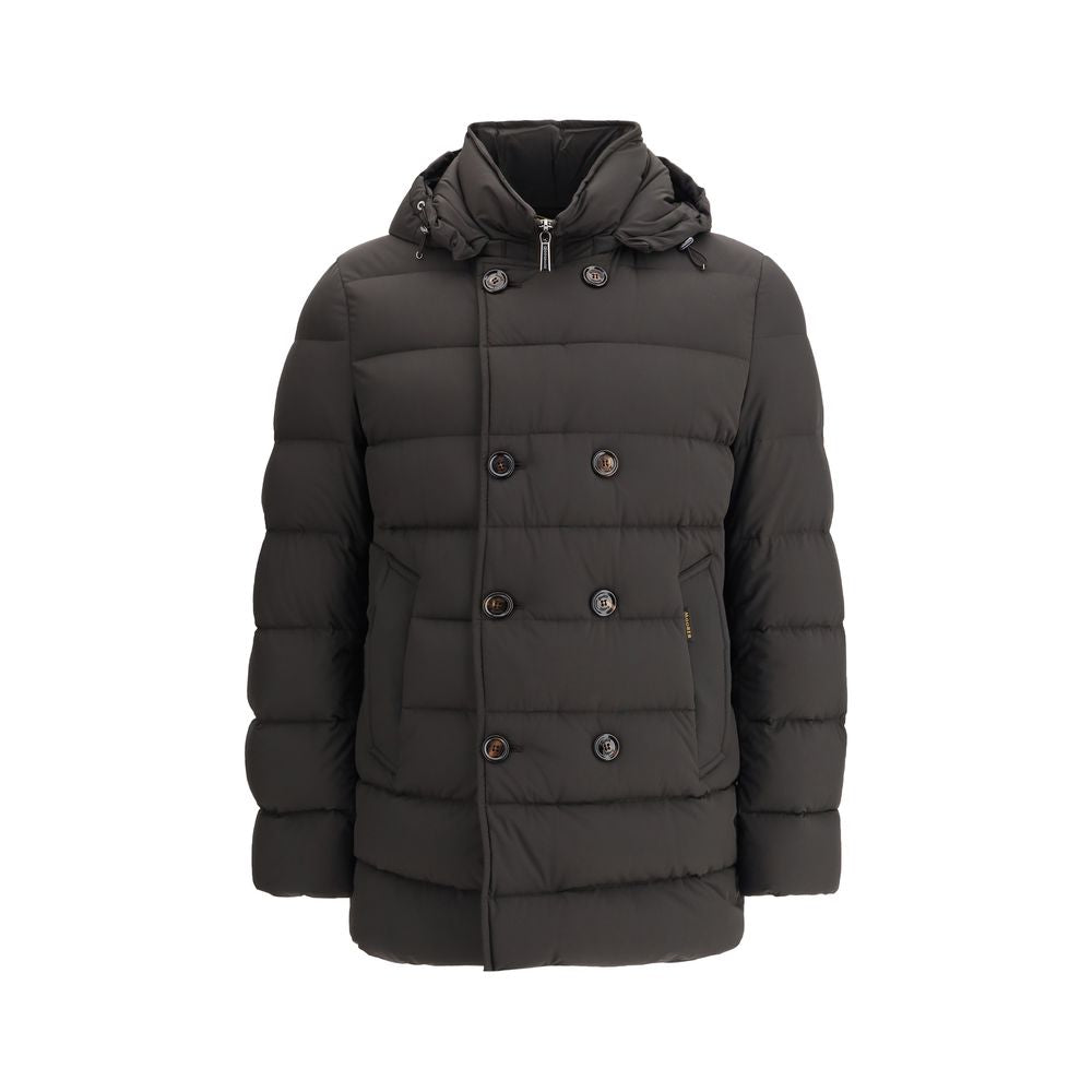 MooRER Black Polyamide Full-Length Jacket