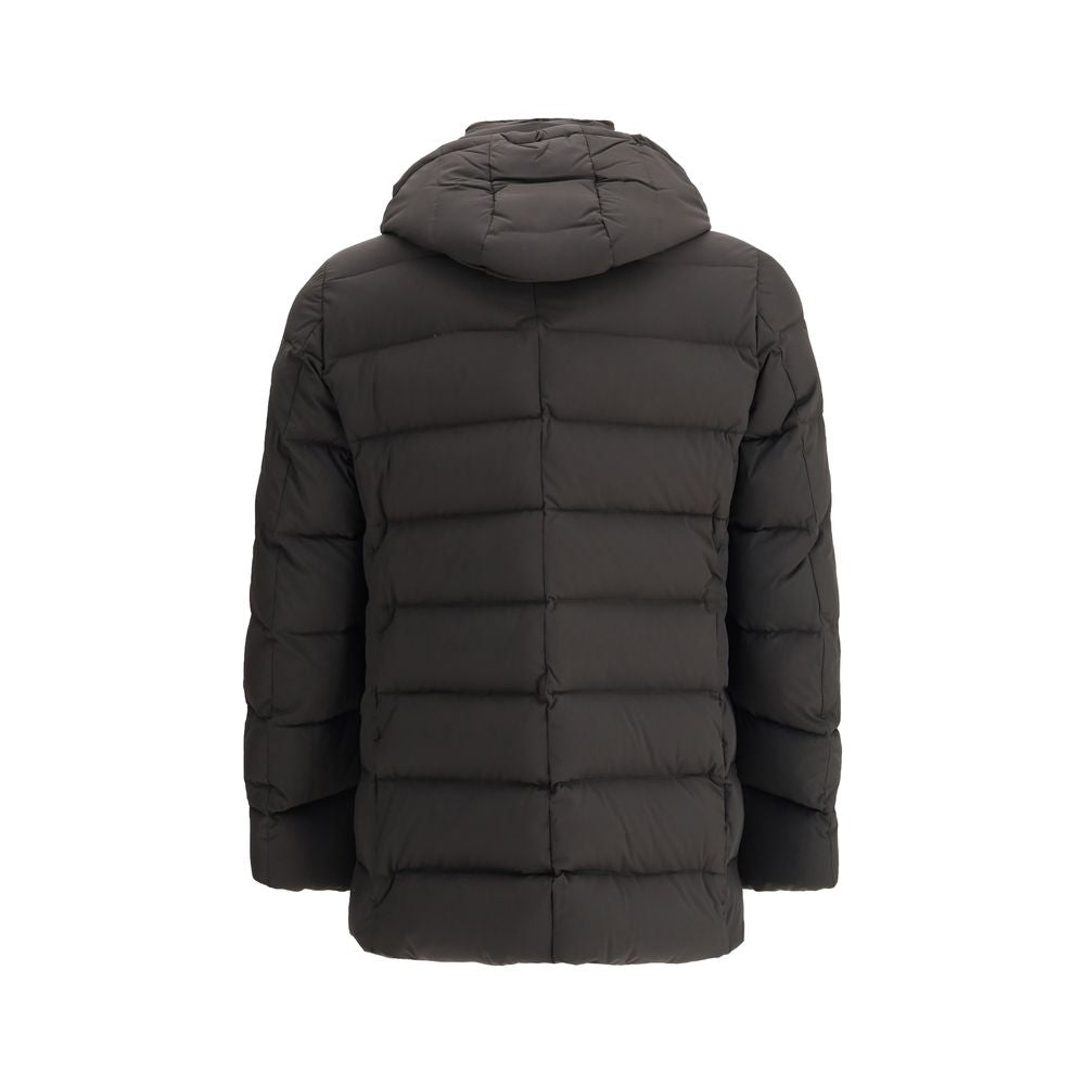 MooRER Black Polyamide Full-Length Jacket