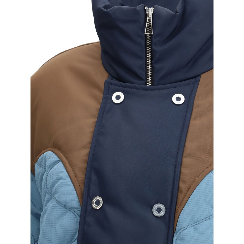 MARBELL Blue Polyamide Full-Length Jacket