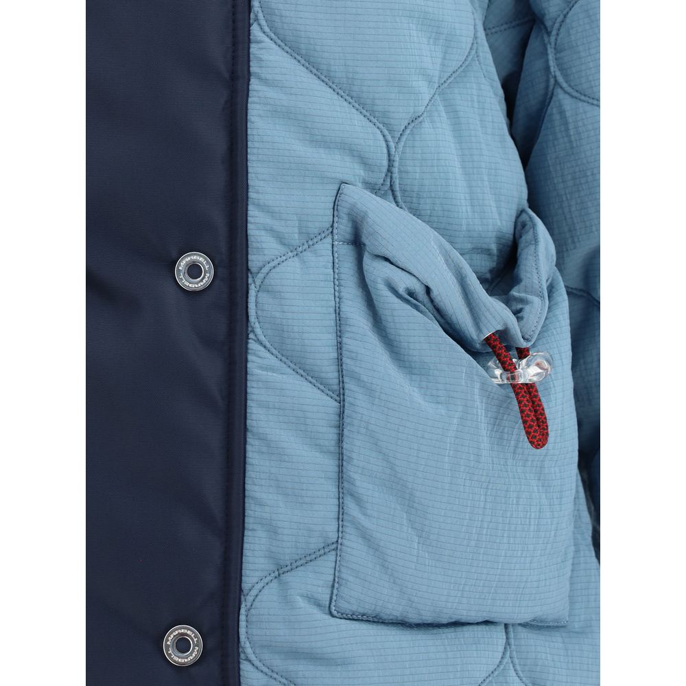 MARBELL Blue Polyamide Full-Length Jacket