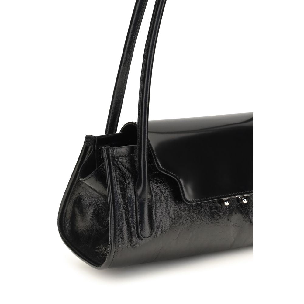 Marni Black Calf Leather Bos Taurus Shoulder Bag
