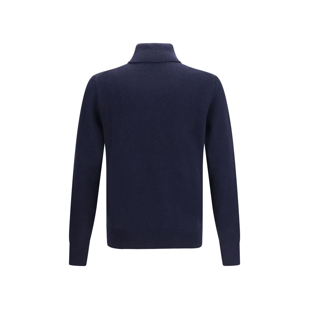 Aragona Cashmere Blue Cashmere Turtleneck