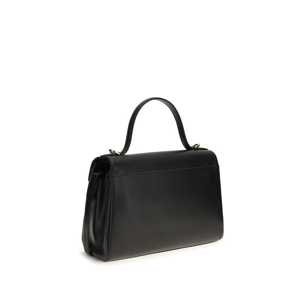 Savette Black Calf Leather Bos Taurus Handbag