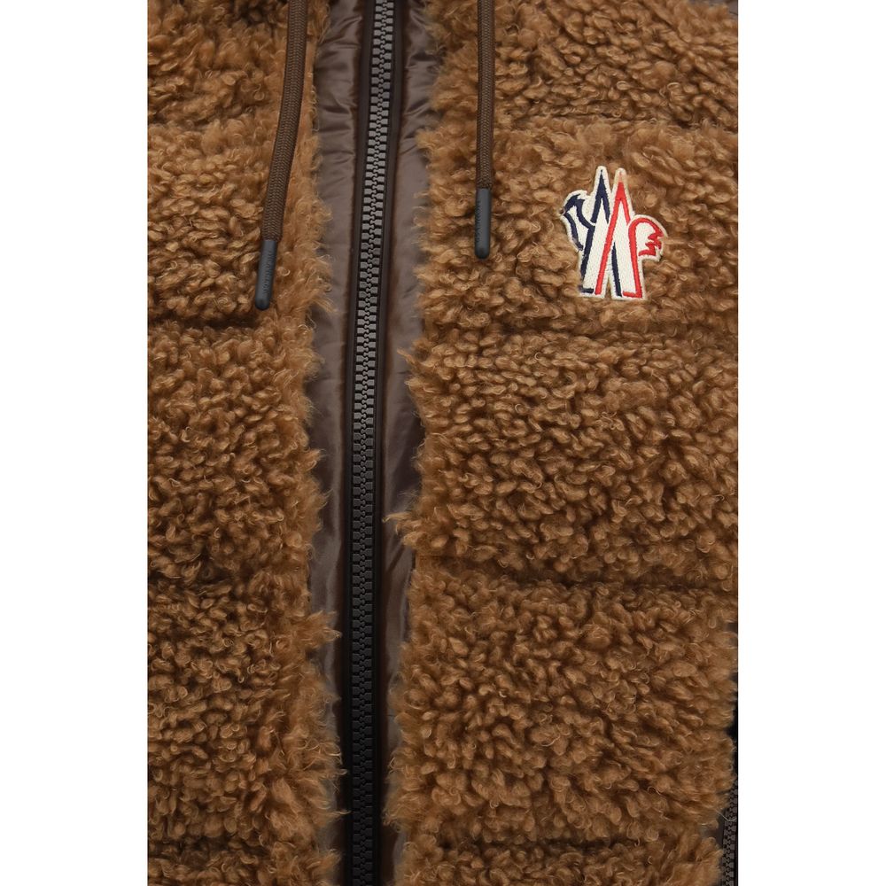 Moncler Grenoble Brown Polyamide Sleeveless Jacket