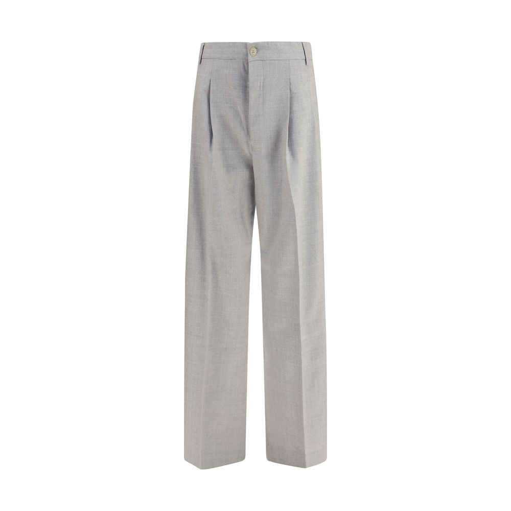 Laneus Gray Wool Oves Aries Casual Pants