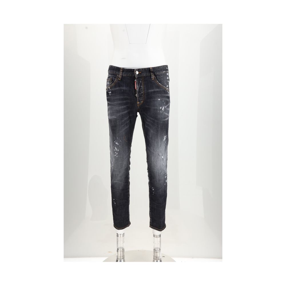 Dsquared² Black Cotton Skinny Jeans