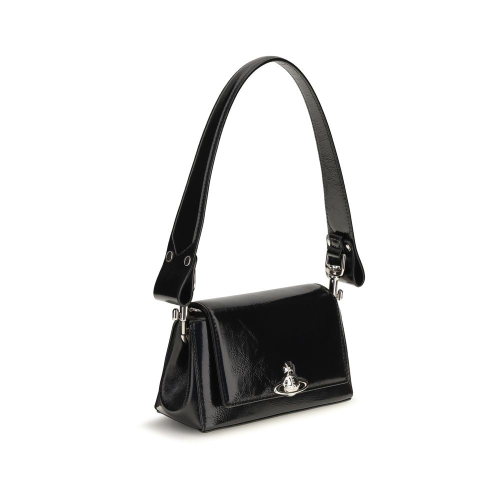 Vivienne Westwood Black Calf Leather Bos Taurus Handbag