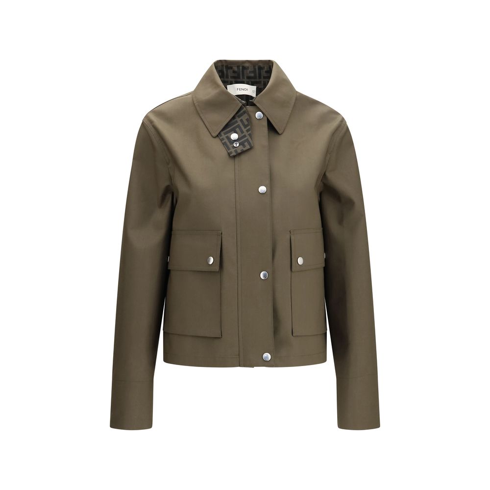 Fendi Bicolor Polyester Shell Jacket