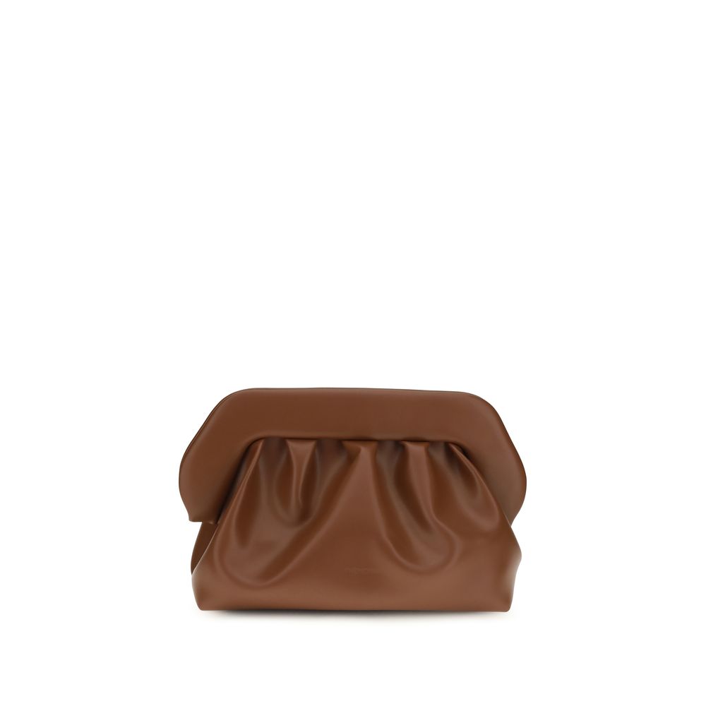 THEMOIRè Brown Vegan Leather Clutch Bag
