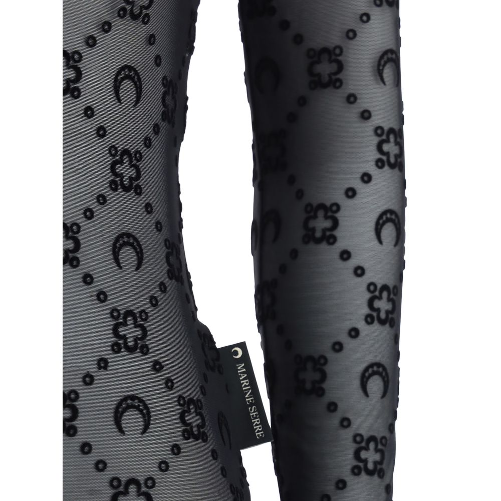 Marine Serre Black Polyamide Pattern Shirt