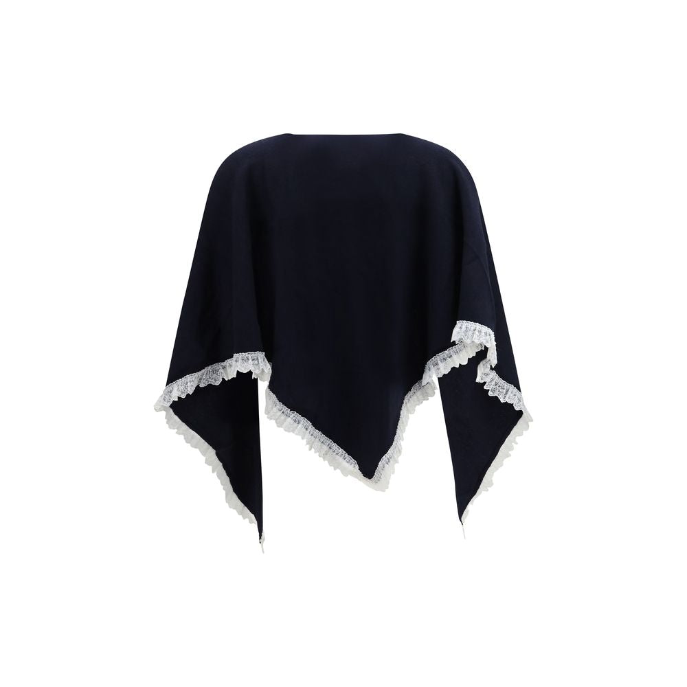 Ganni Black Wool Oves Aries Scarf