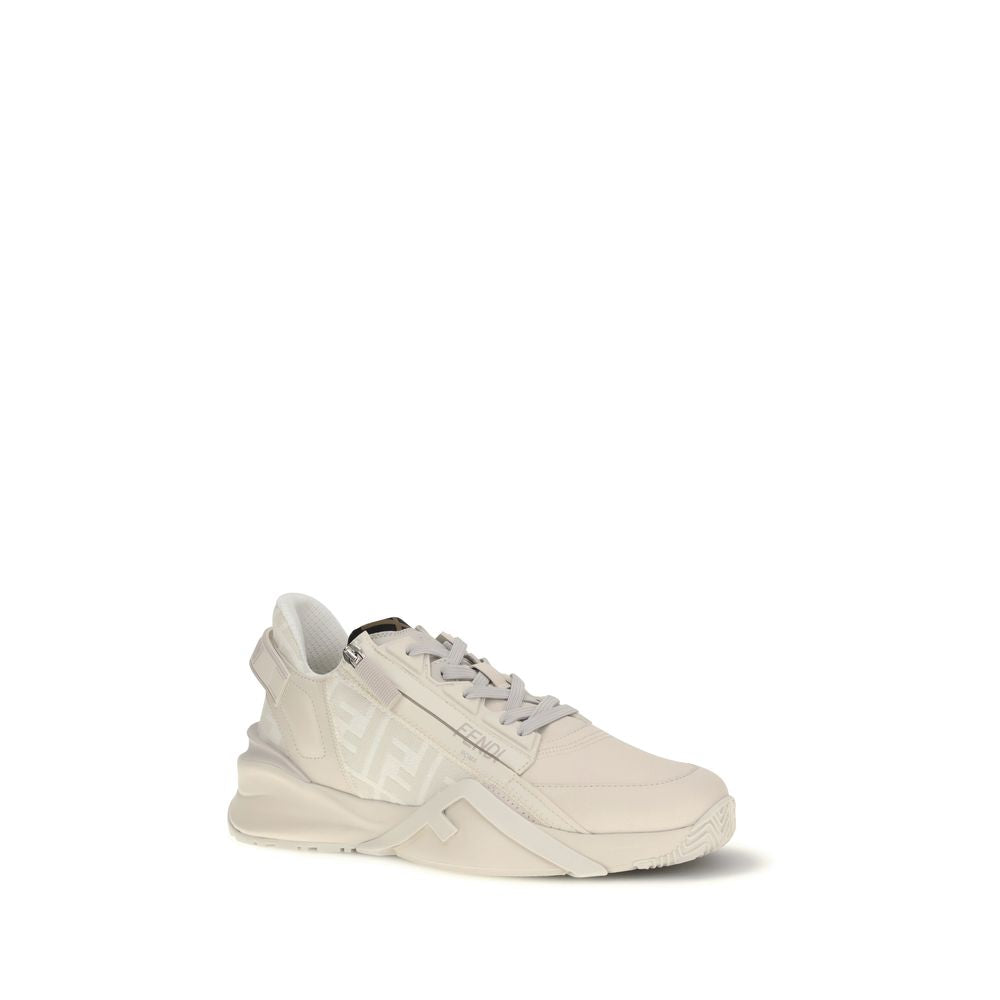Fendi Beige Calf Leather Bos Taurus Athletic Sneakers