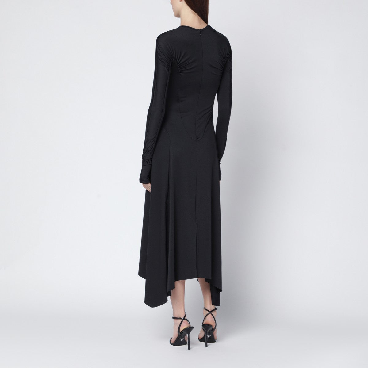 Victoria Beckham Victoria Beckham Black asymmetric midi dress