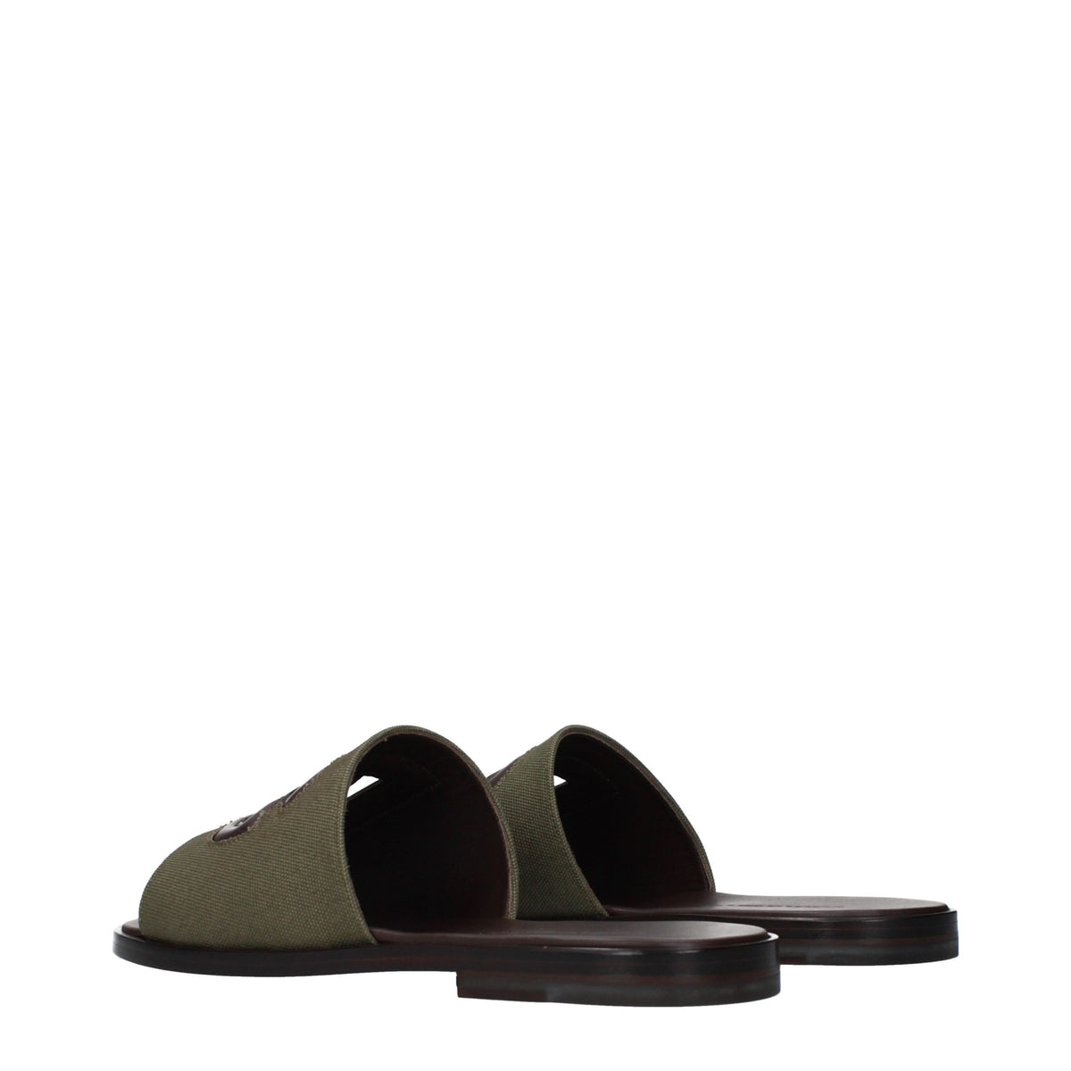 Dolce & Gabbana Green Fabric Slippers