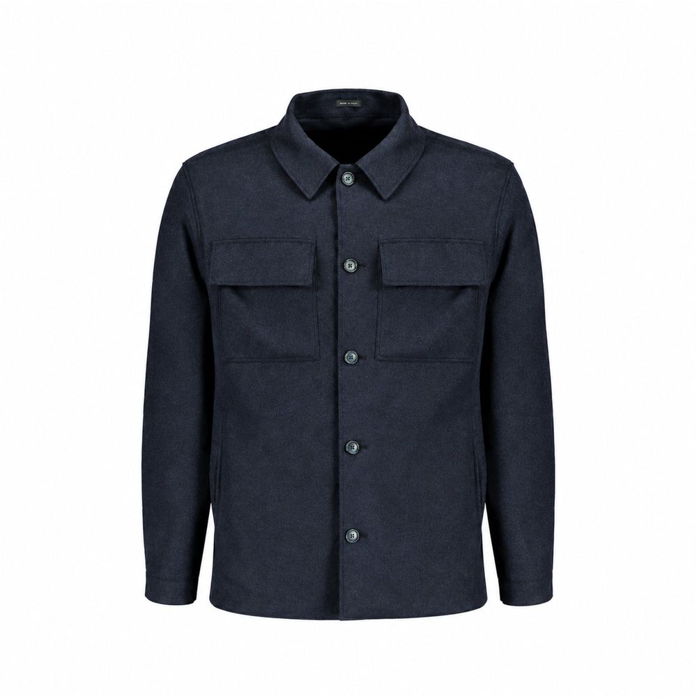 Autore Blue Cashmere Full-Length Jacket