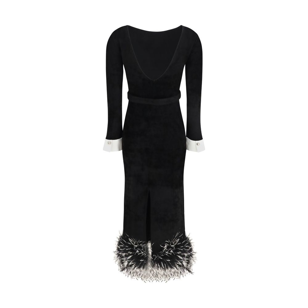 Self-Portrait Black Viscose Cocktail Dress