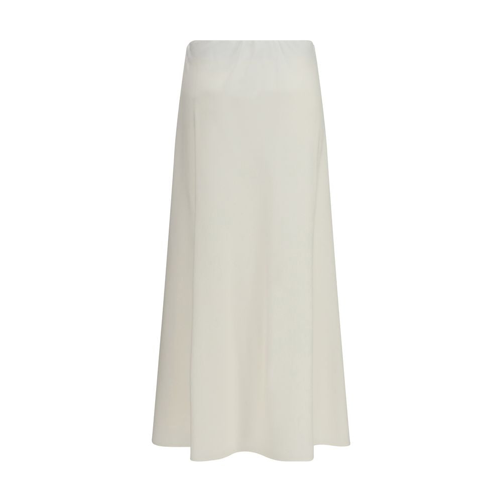Brunello Cucinelli Beige Wool Oves Aries Midi Skirt