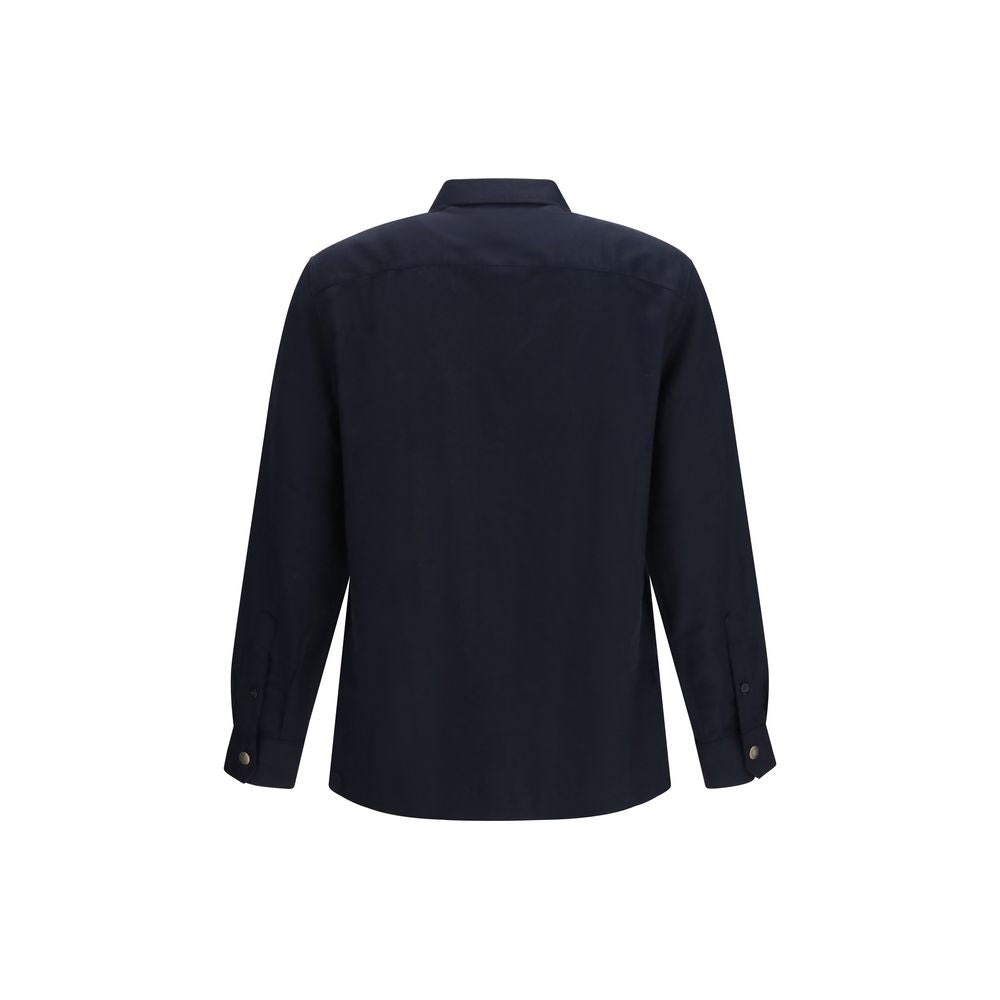 Brunello Cucinelli Blue Wool Oves Aries Shirt