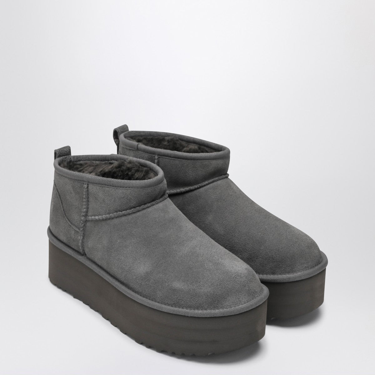 Ugg UGG Classic Ultra Mini grey boot with platform