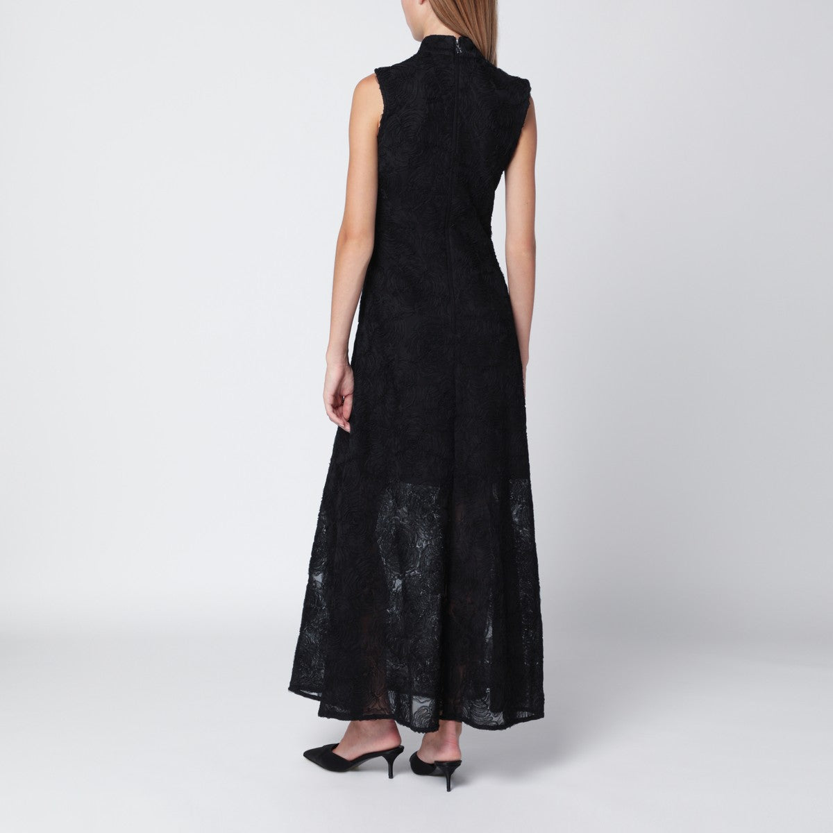 ROTATE Birger Christensen ROTATE Birger Christensen Black long floral dress