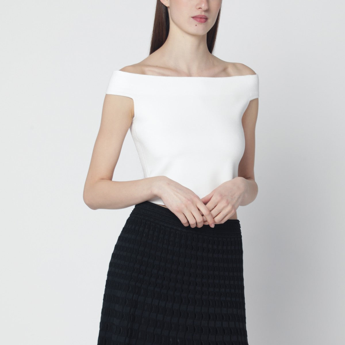 SIMKHAI SIMKHAI Black rayon-blend top