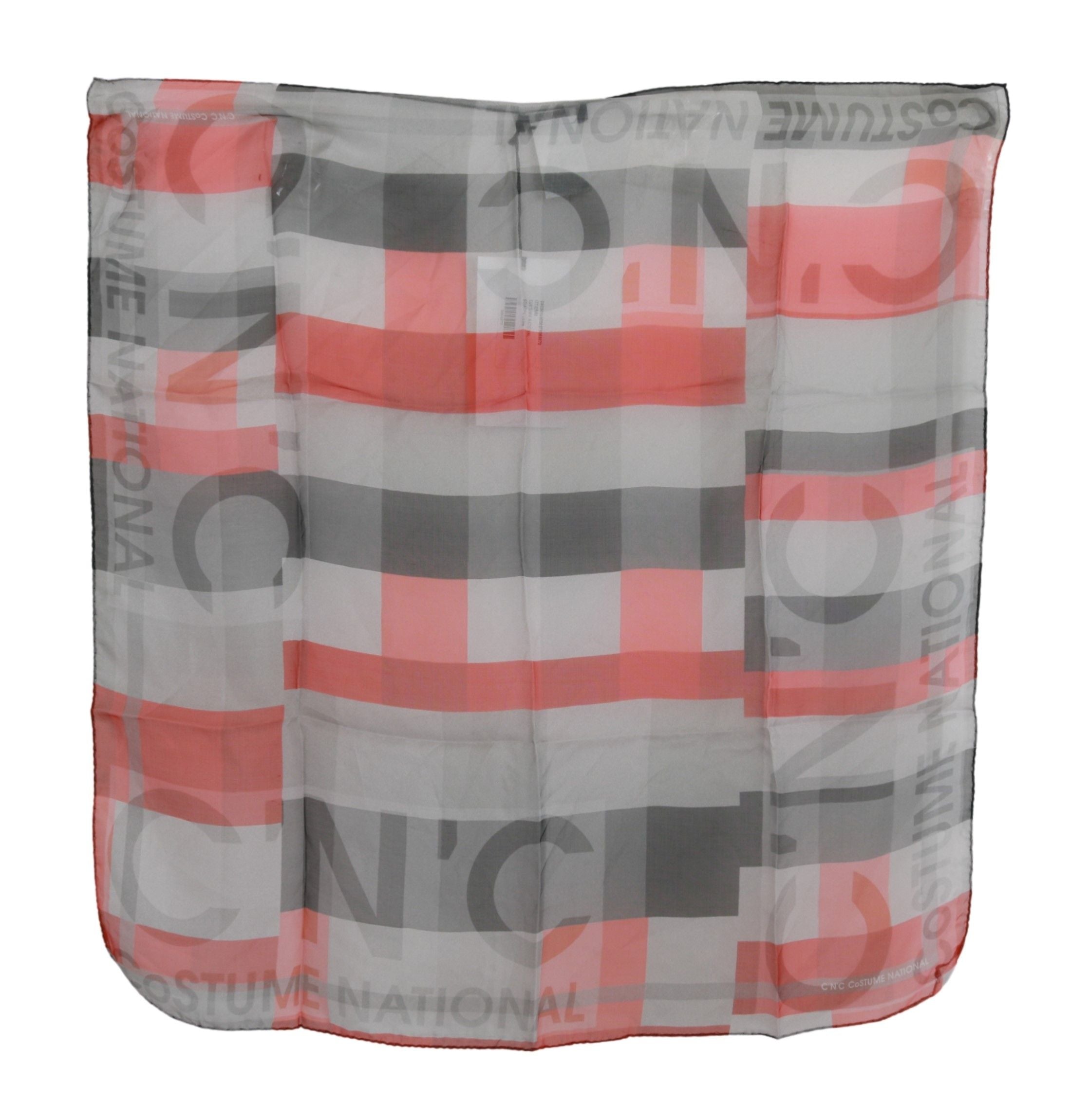 وشاح كوستيوم ناشيونال أحمر 100% حرير رمادي ماركة