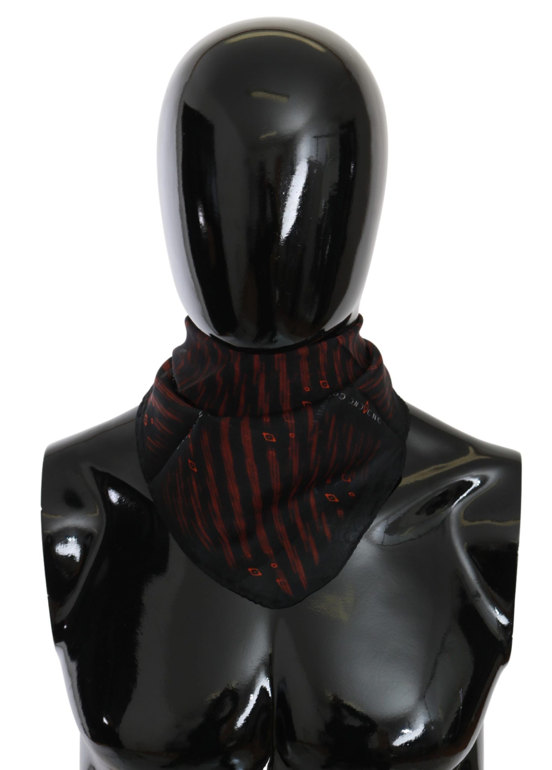 وشاح ماركة كوستيوم ناشيونال أسود برتقالي 100% حرير