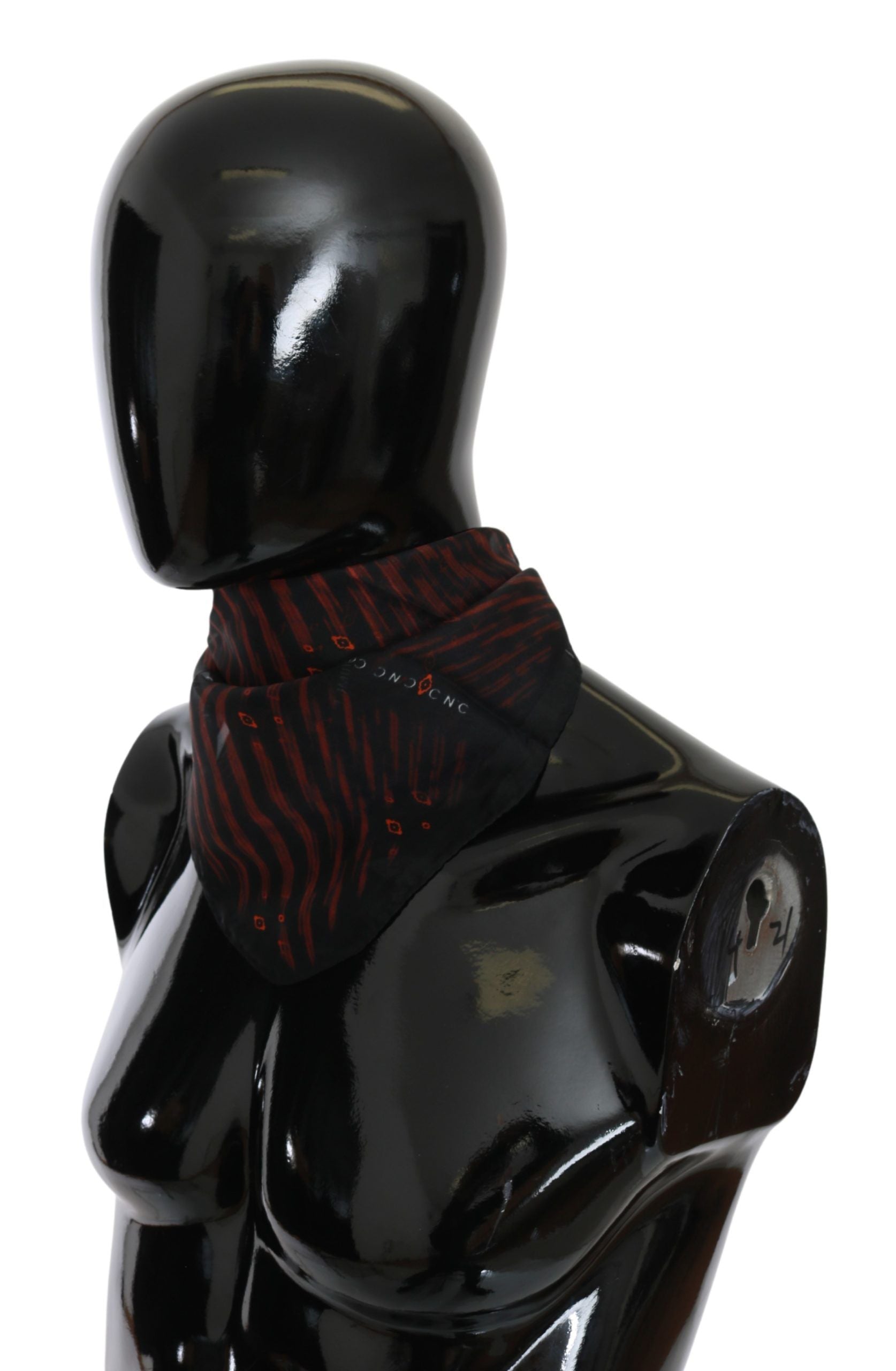 وشاح ماركة كوستيوم ناشيونال أسود برتقالي 100% حرير