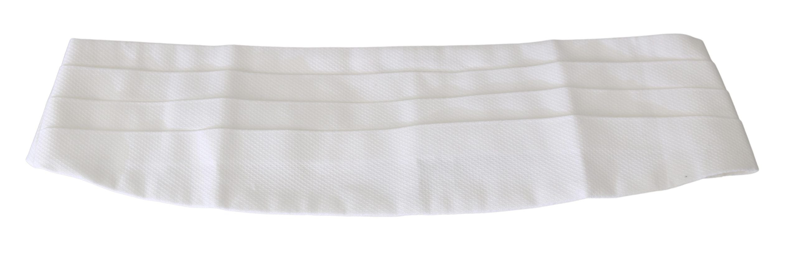 Dolce & Gabbana White Men Waist Belt Cotton Cummerbund