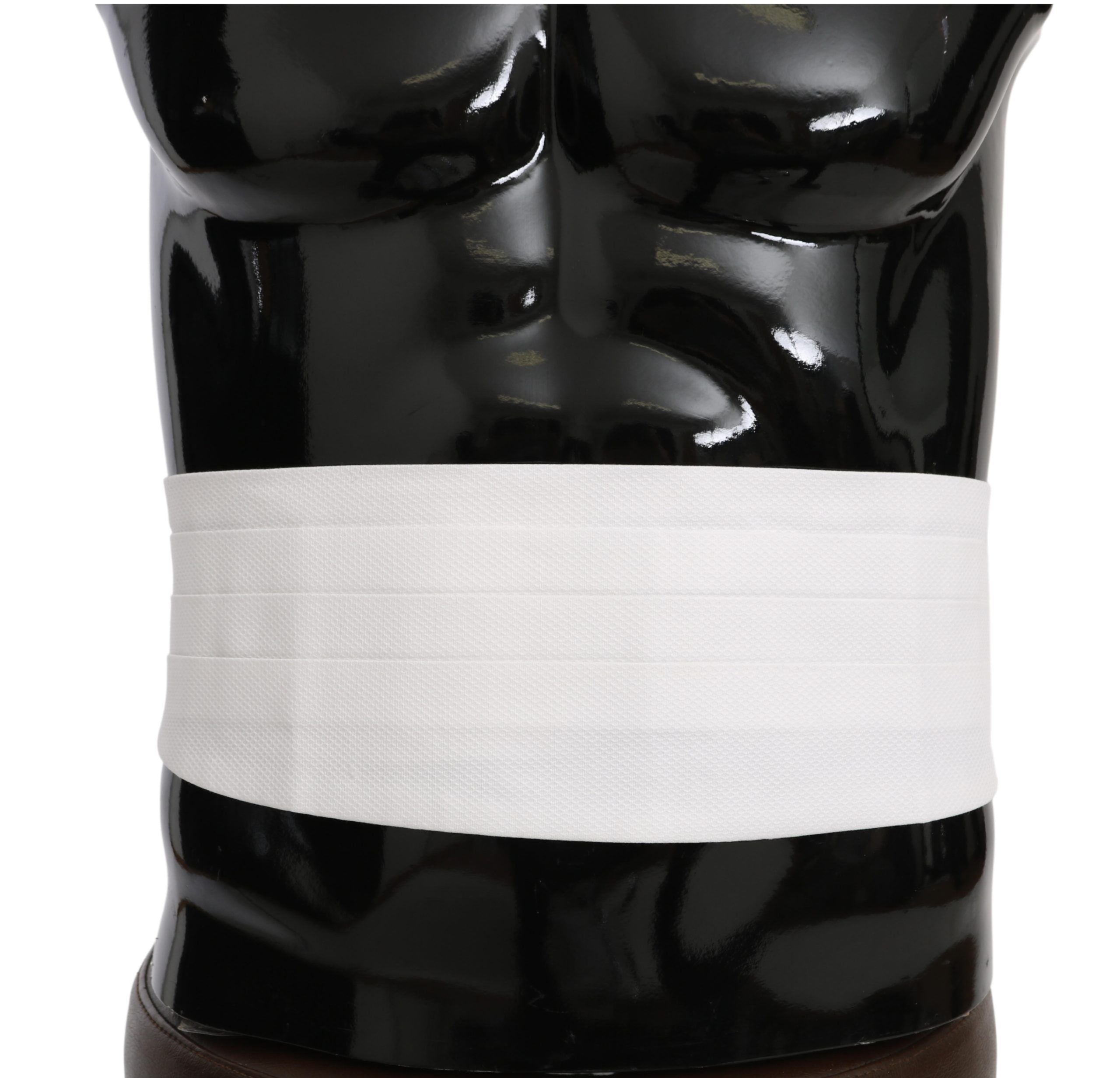 حزام خصر رجالي من القطن من دولتشي آند غابانا باللون الأبيض