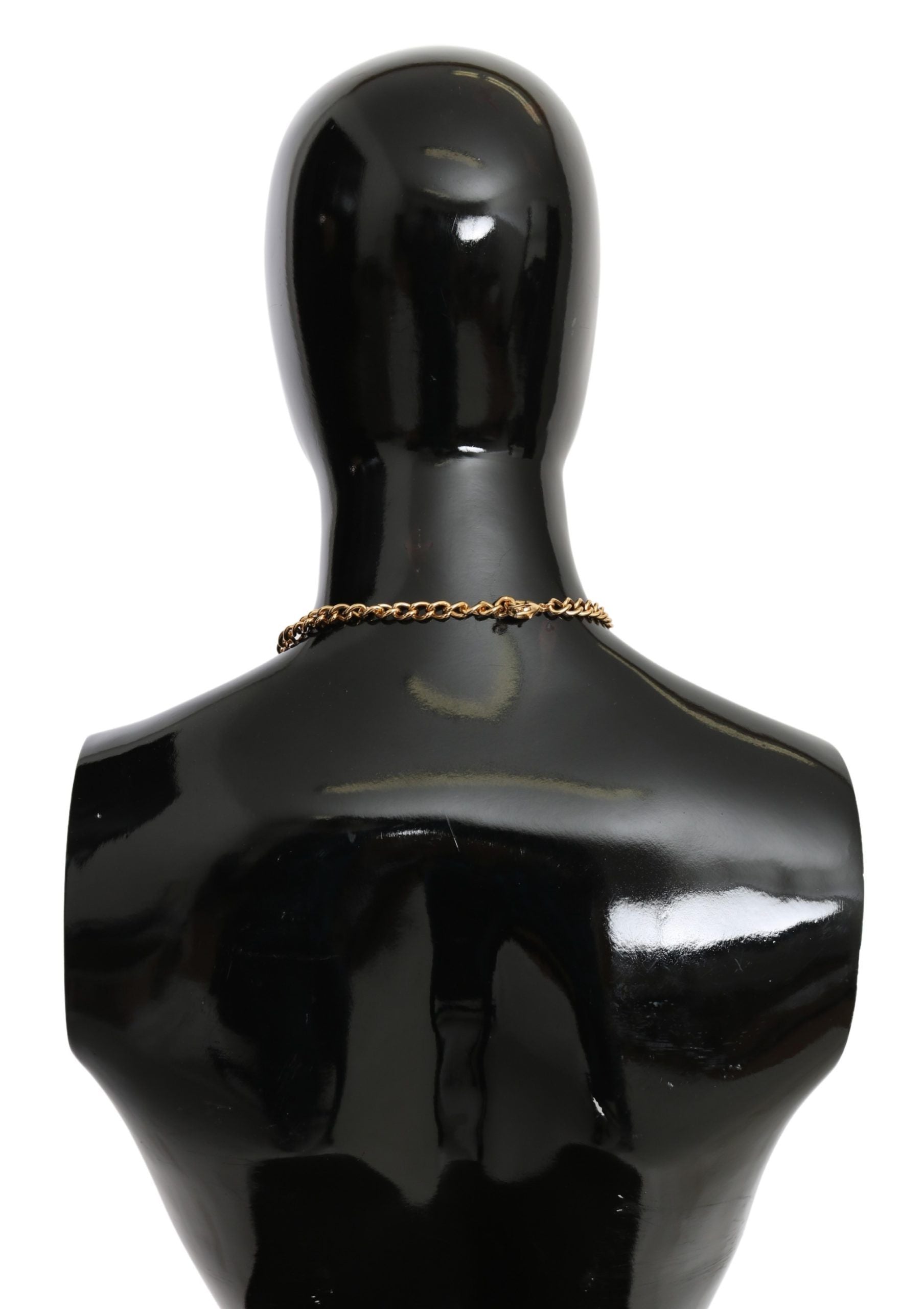 قلادة دولتشي آند غابانا الخضراء المصنوعة من النحاس الذهبي والكريستال على شكل زهرة