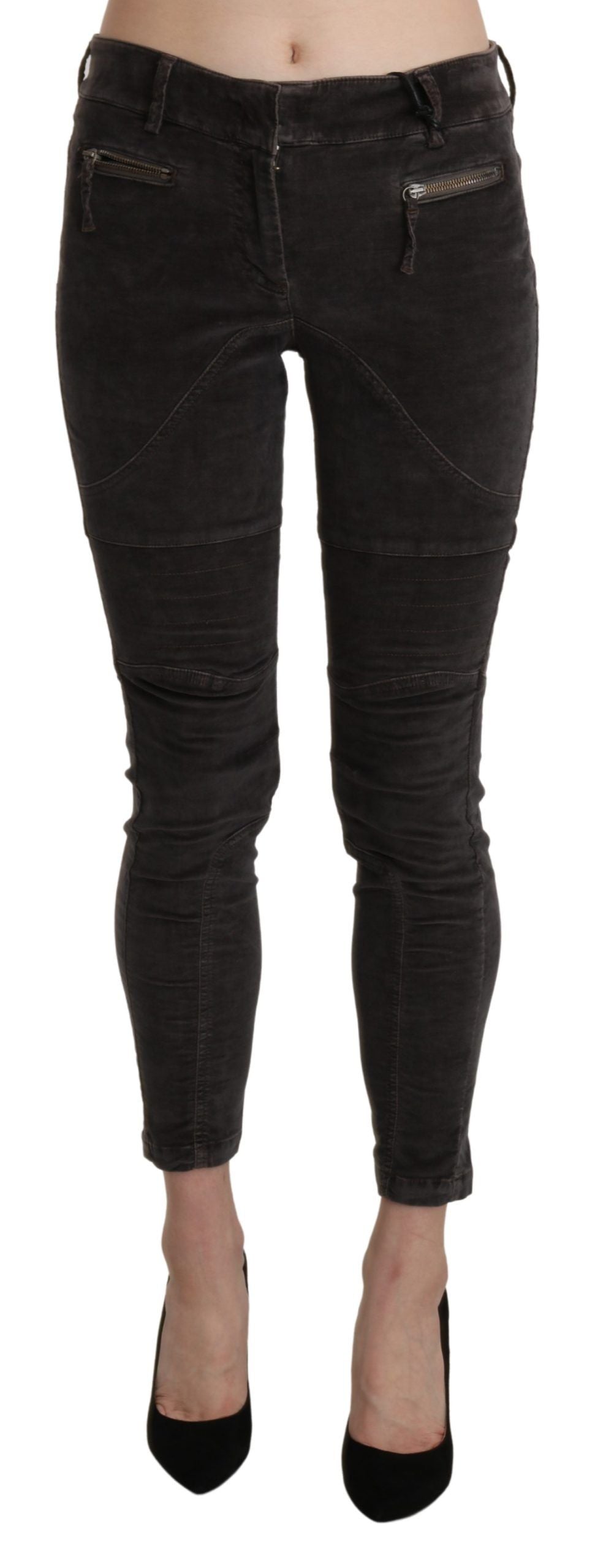 بنطلون كابري مخملي بني من إيرمانو شيرفينو