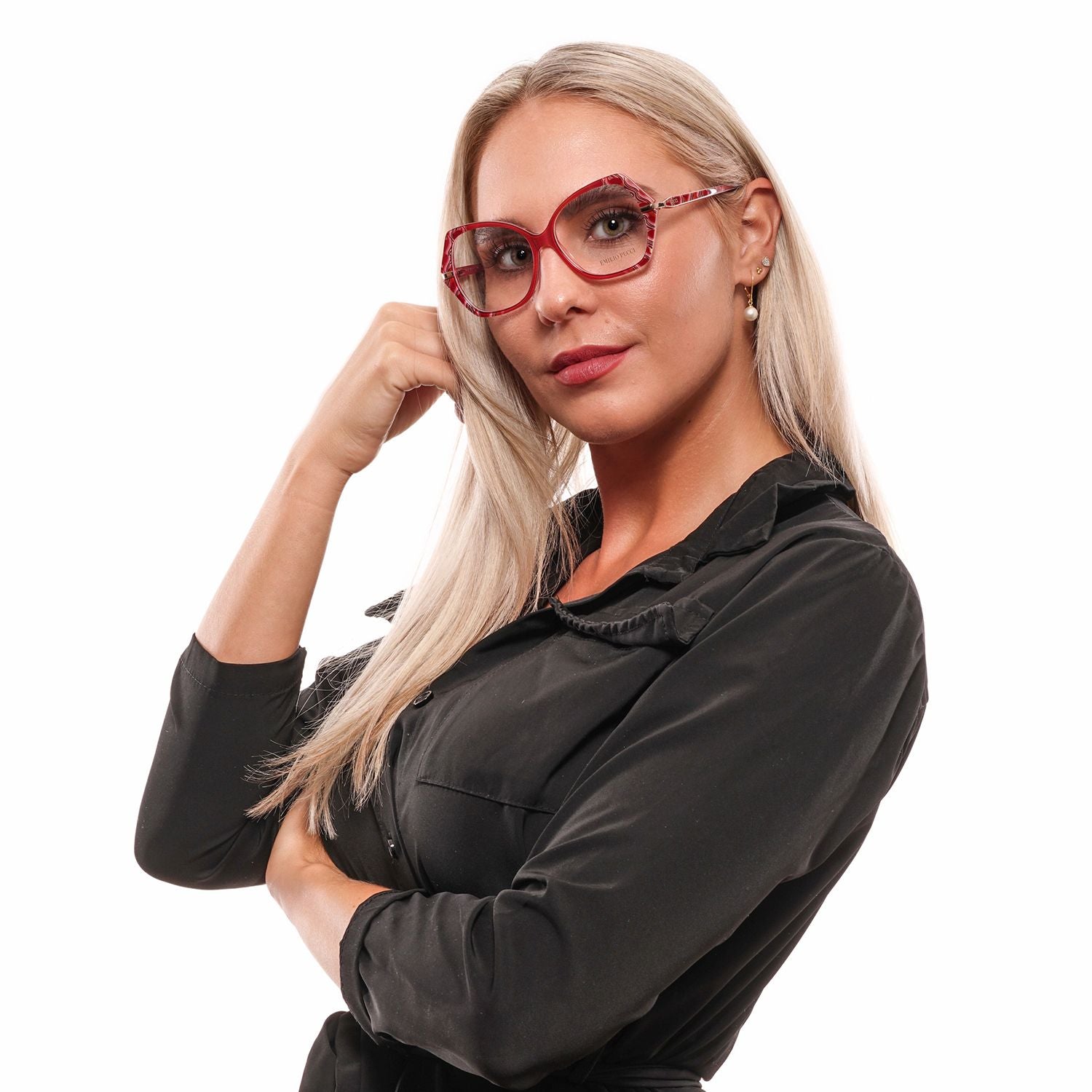 إطارات النظارات الطبية النسائية الحمراء من إميليو بوتشي