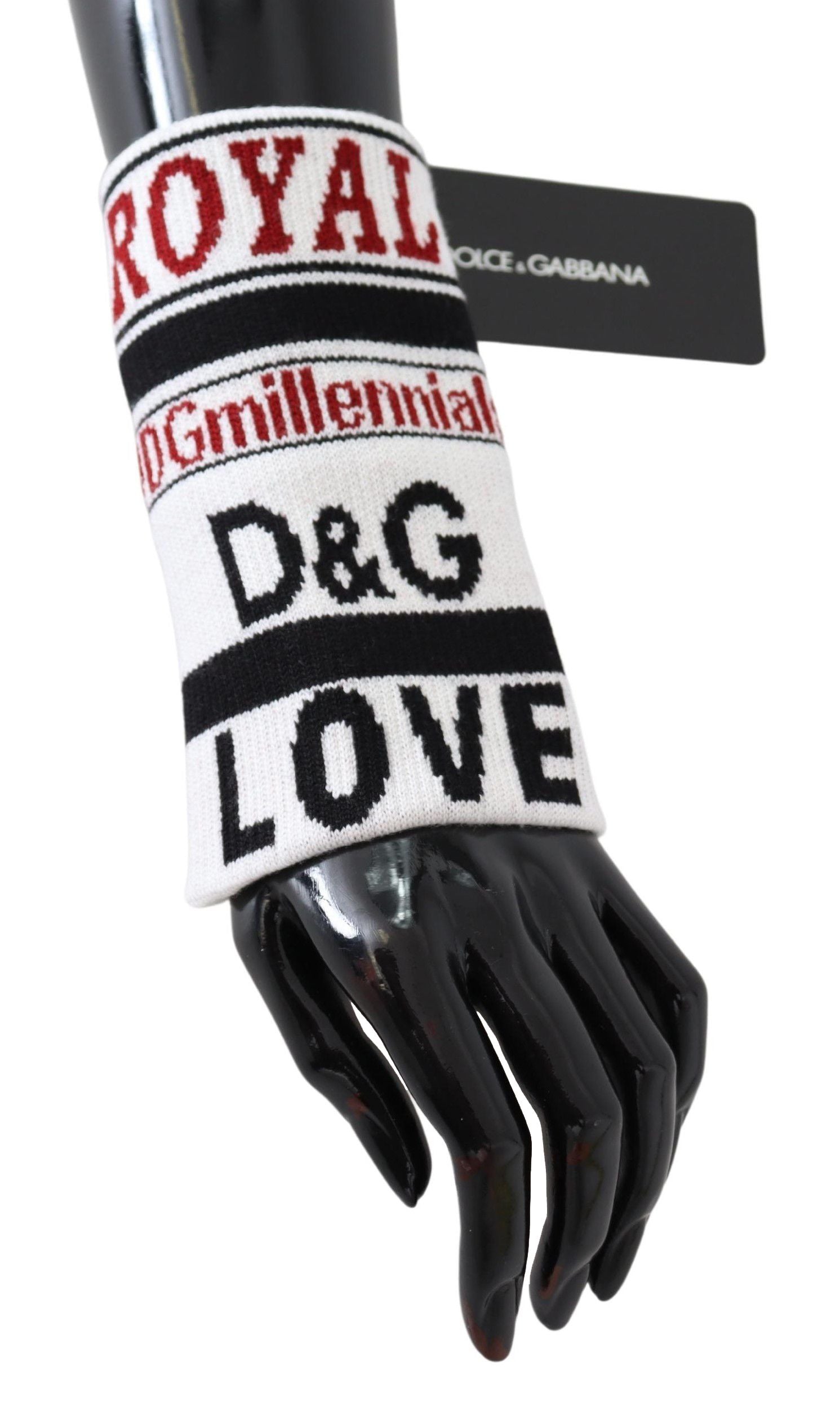 سوار معصم دولتشي آند غابانا متعدد الألوان من الصوف المحبوك D&G Love