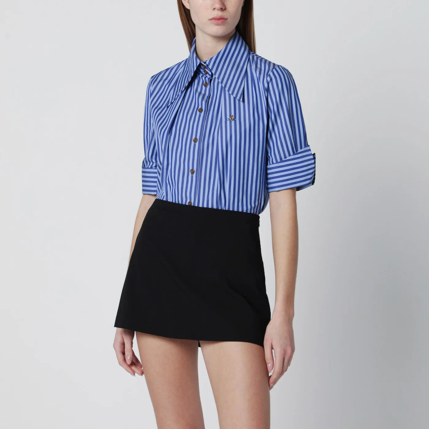 Vivienne Westwood Blue striped short-sleeve shirt