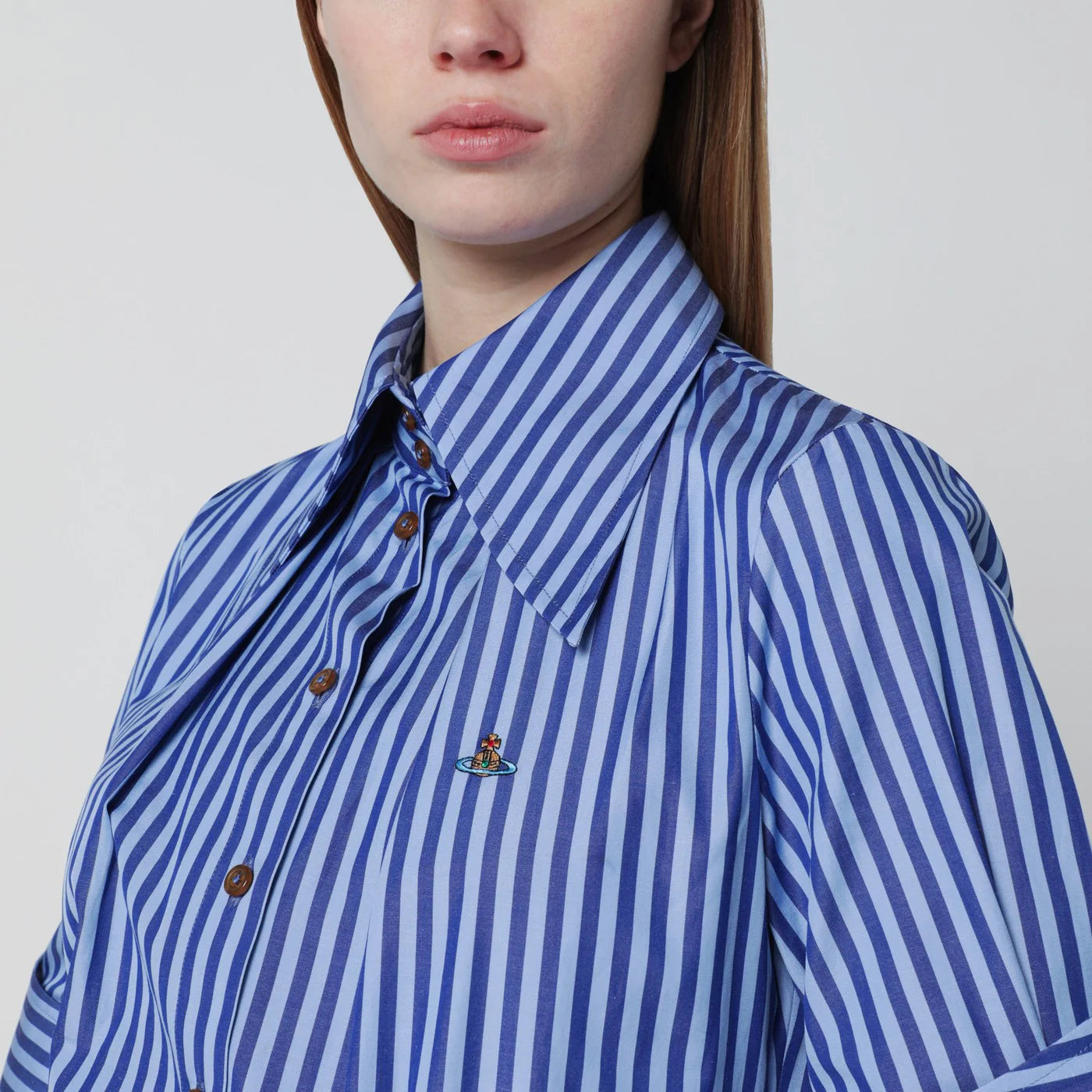 Vivienne Westwood Blue striped short-sleeve shirt