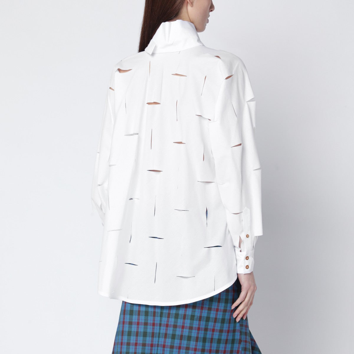 Vivienne Westwood Vivienne Westwood White Halston shirt with cut-out details