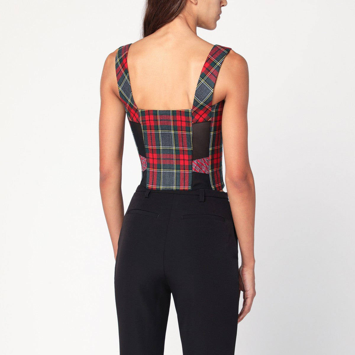Vivienne Westwood Vivienne Westwood Juliet wool corset with Scarlet Tartan pattern