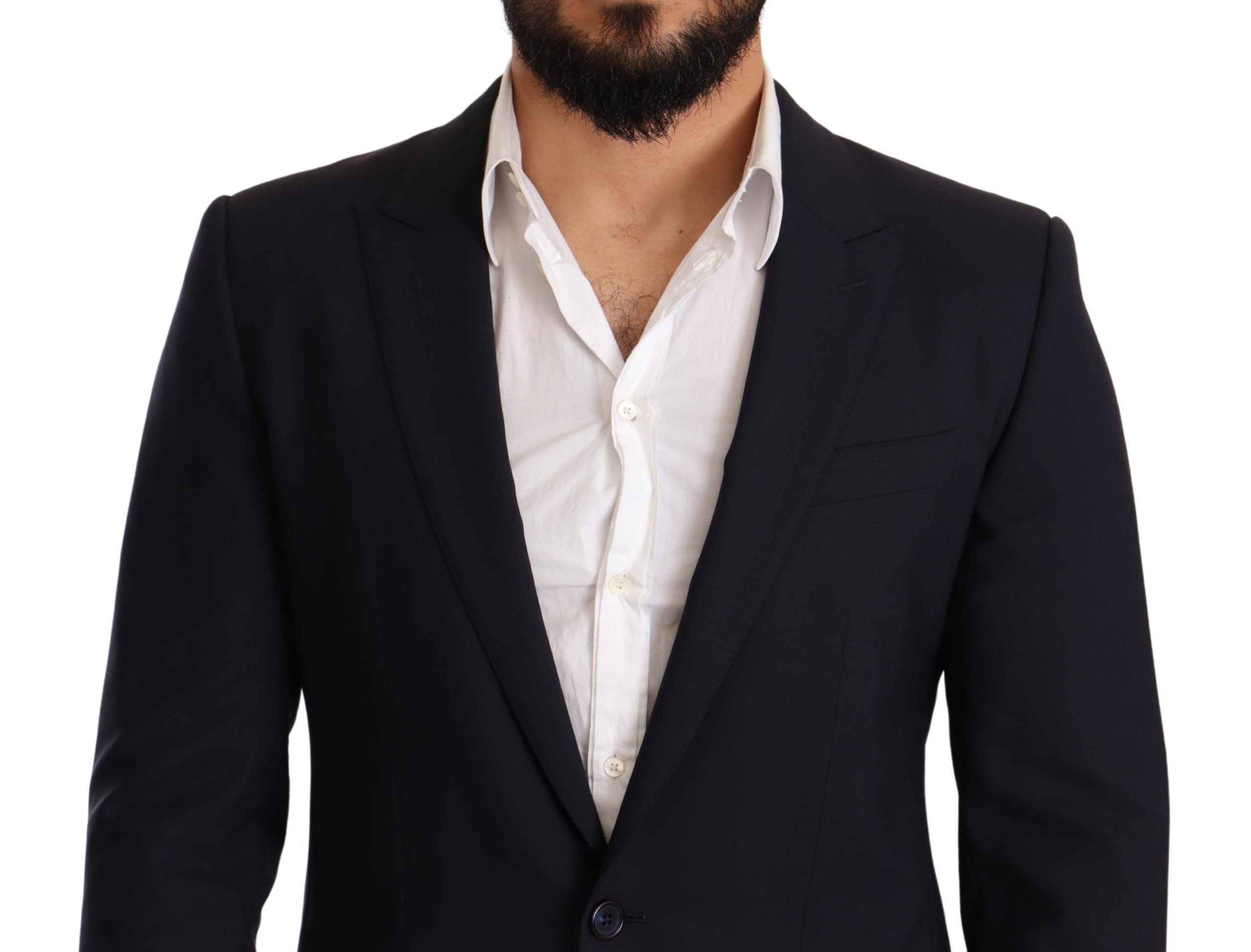 بليزر مارتيني من دولتشي آند غابانا، أزرق داكن، صوف، بقصّة ضيقة