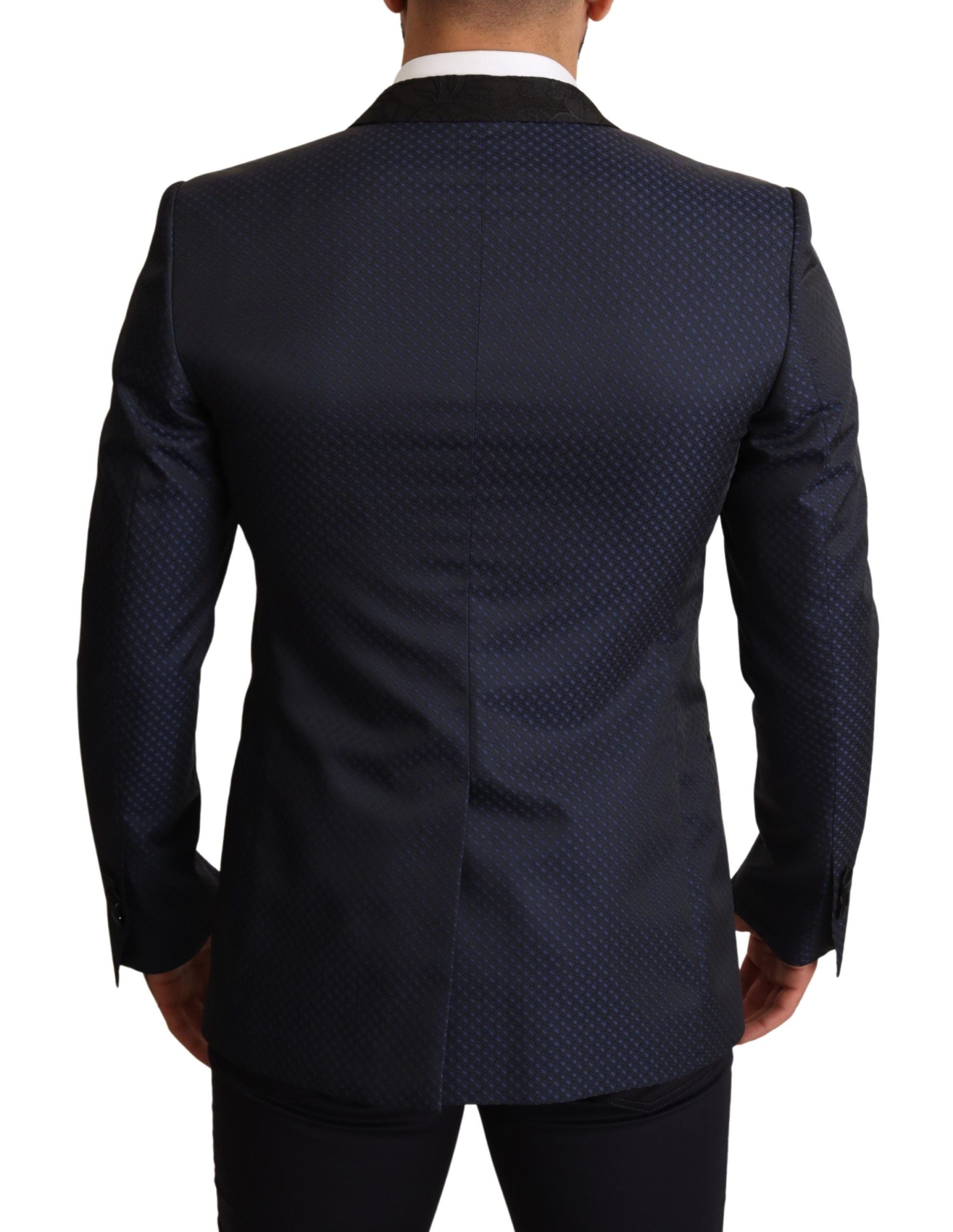 جاكيت بليزر مارتيني من دولتشي آند غابانا، أزرق، من الصوف، بتصميم Slim Fit