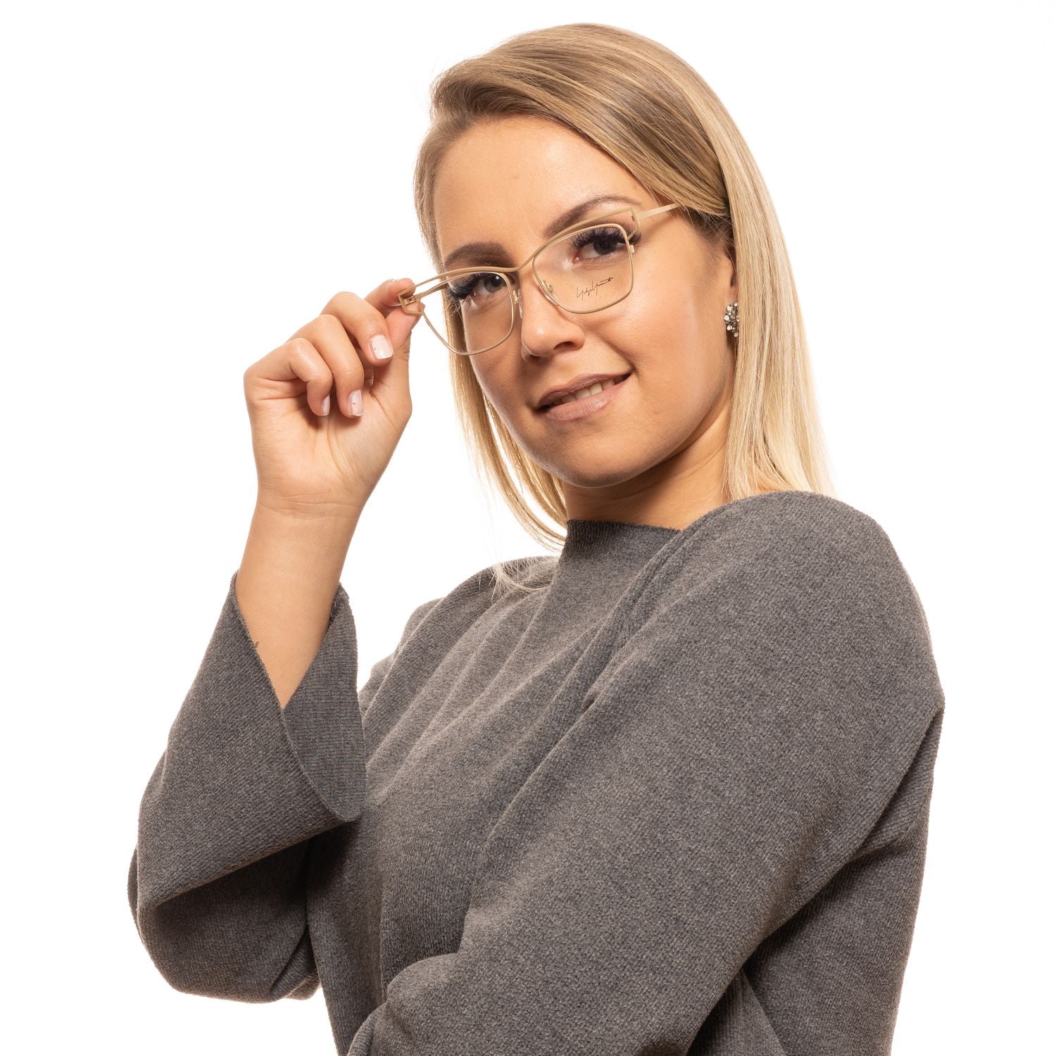 إطار نظارات ذهبية للنساء من يوجي ياماموتو
