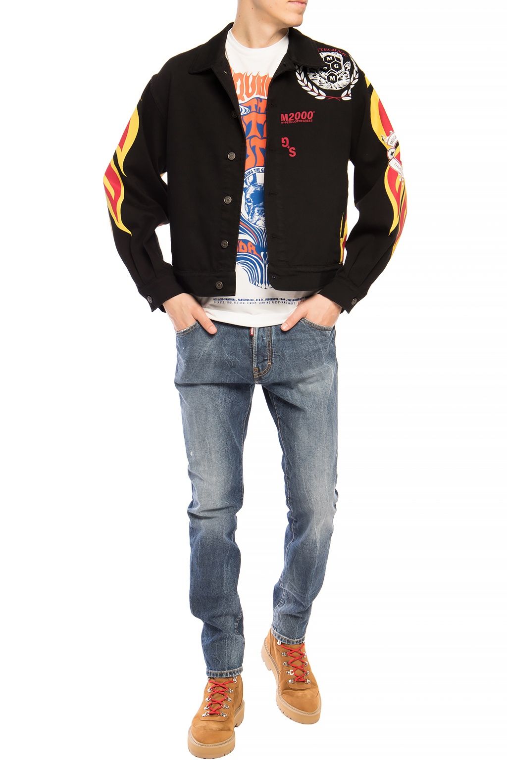 بنطلون جينز رجالي قطني أزرق من Dsquared²
