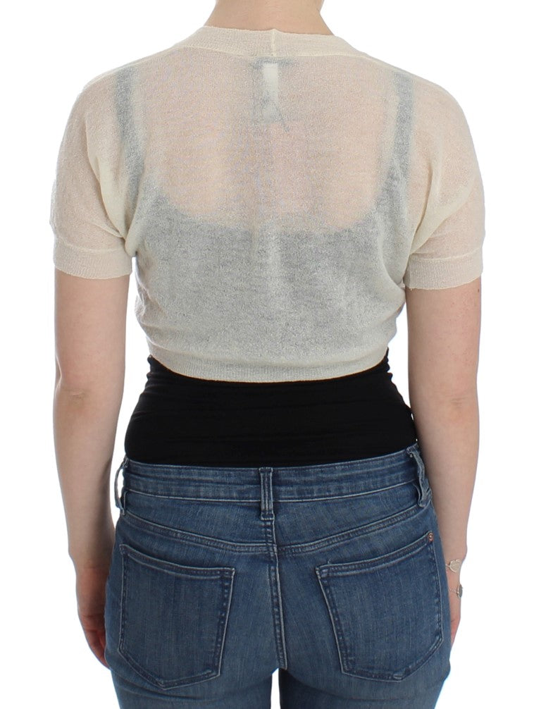 سترة صوفية من الصوف الأبيض من إيرمانو شيرفينو