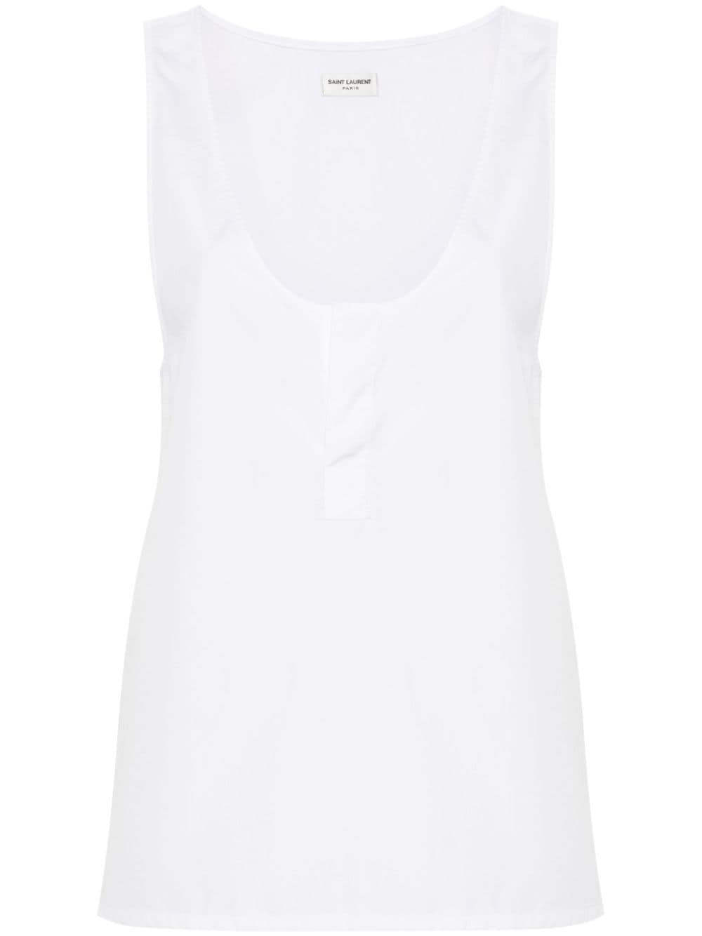Saint Laurent Saint Laurent semi-sheer Henley Tank Top